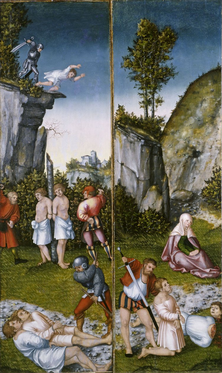 Św. Felicyta podczas męczeńskiej śmierci siedmiu synów autorstwa Lucas Cranach the Elder