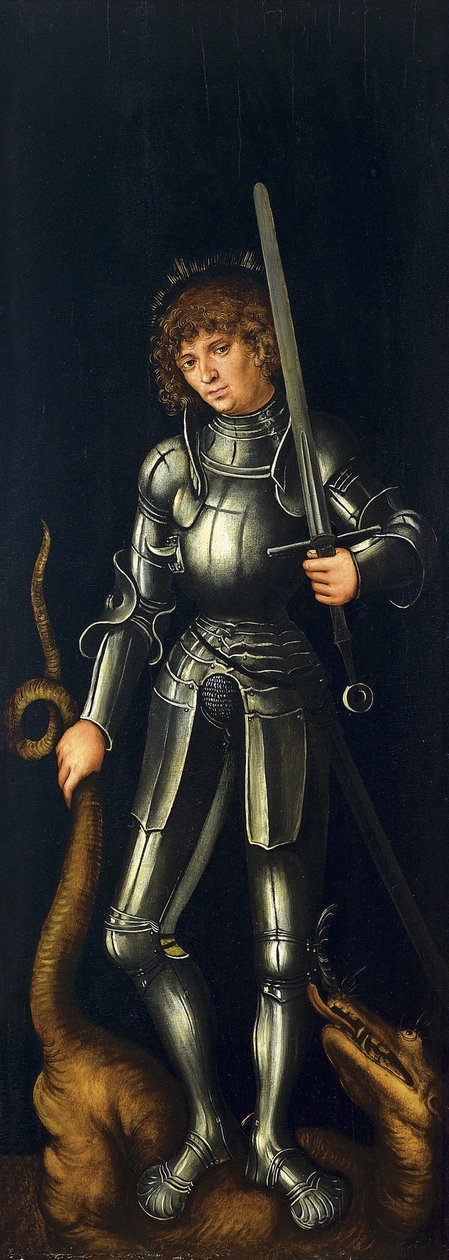Święty Jerzy [verso, prawe skrzydło] autorstwa Lucas Cranach the Elder