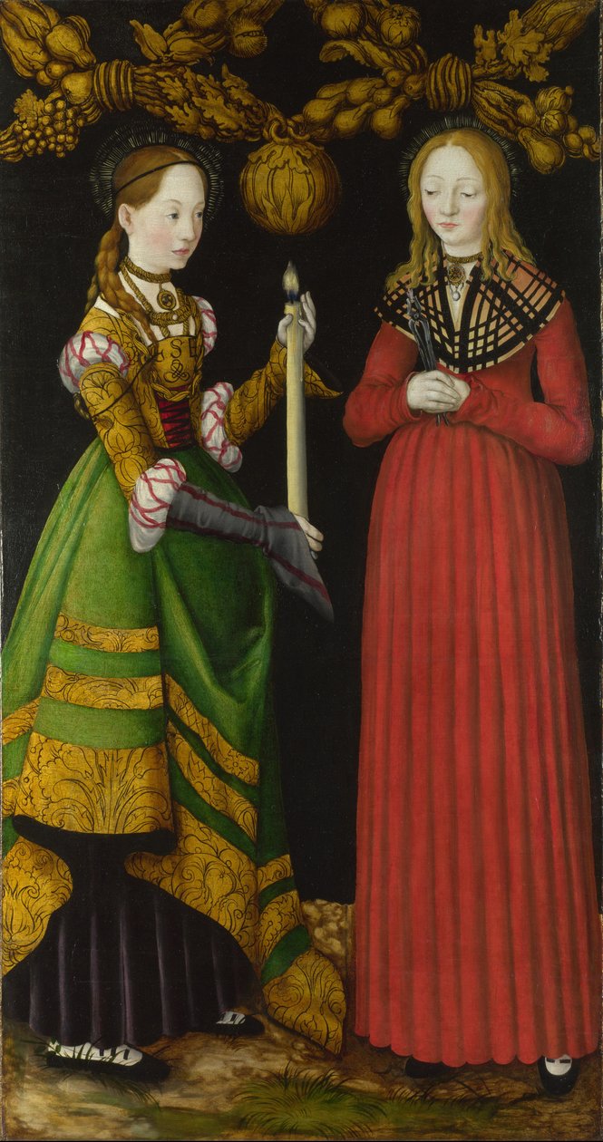 Święte Genowefa i Apolonia autorstwa Lucas Cranach the Elder