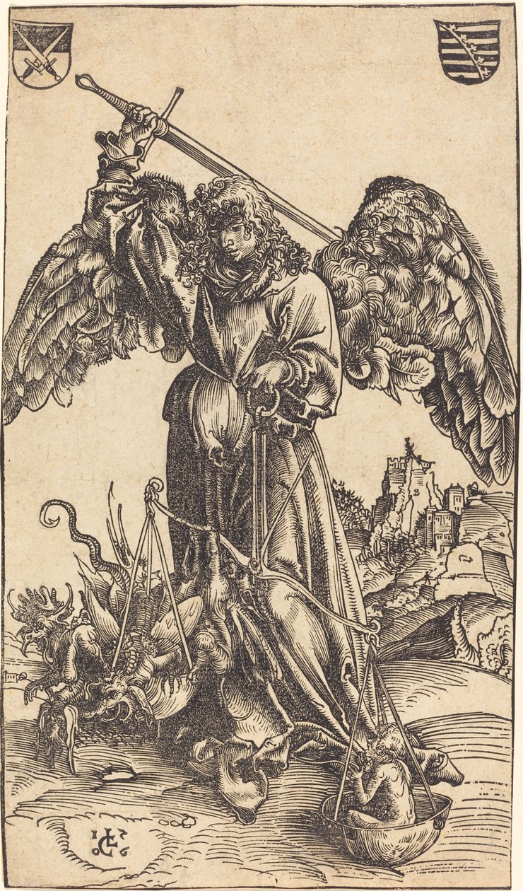 Archanioł Michał ważący duszę autorstwa Lucas Cranach the Elder