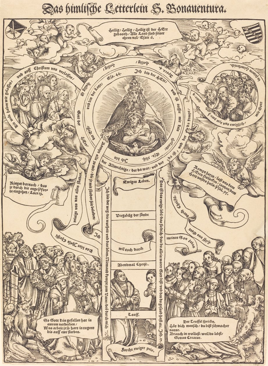 Niebiańska Drabina św. Bonawentury autorstwa Lucas Cranach the Elder