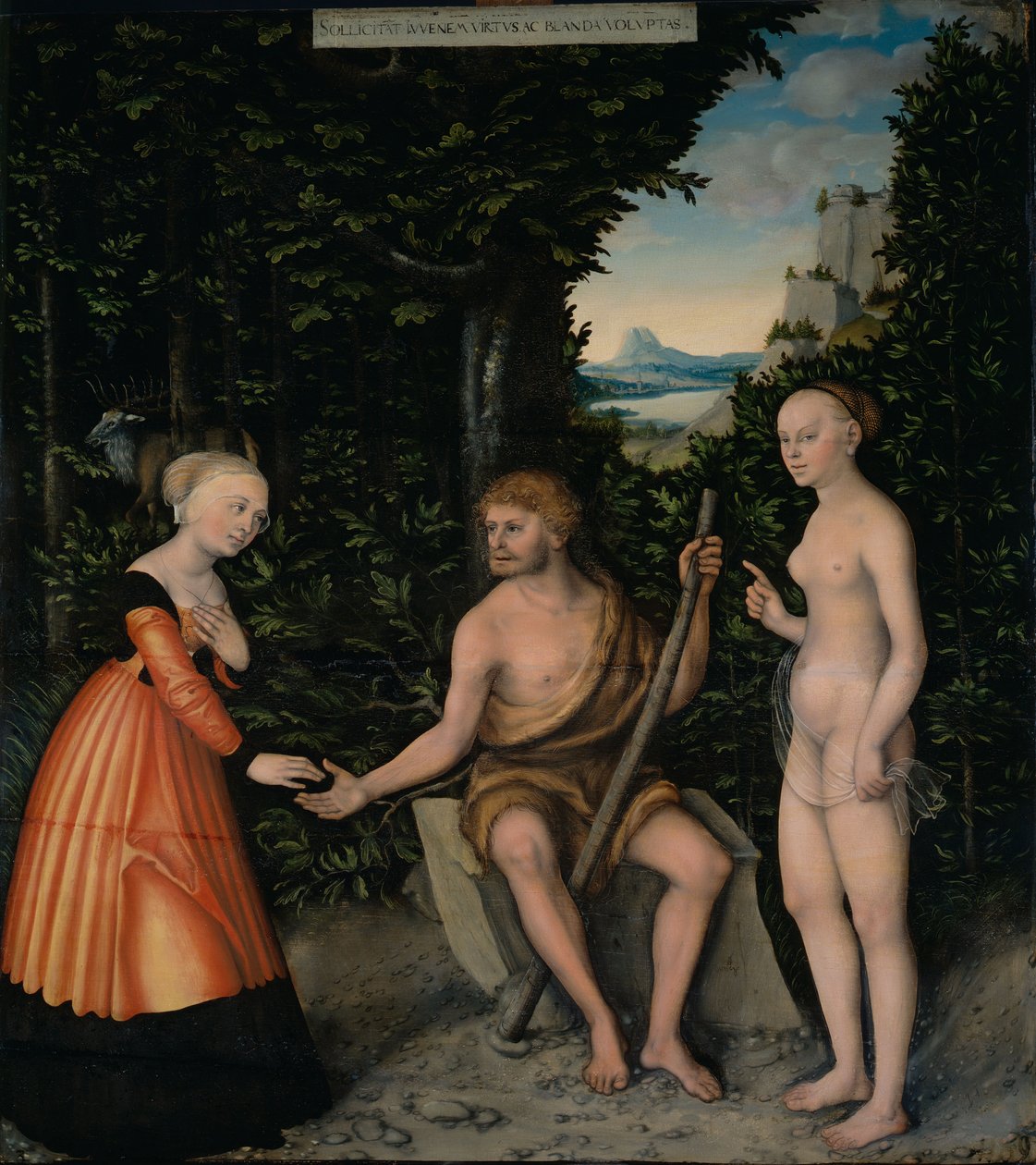 Wybór Heraklesa z trudów Herkulesa autorstwa Lucas Cranach the Elder