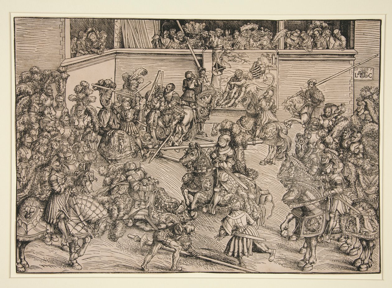 Drugi Turniej (z Gobelinem Samsona i Lwa) autorstwa Lucas Cranach the Elder