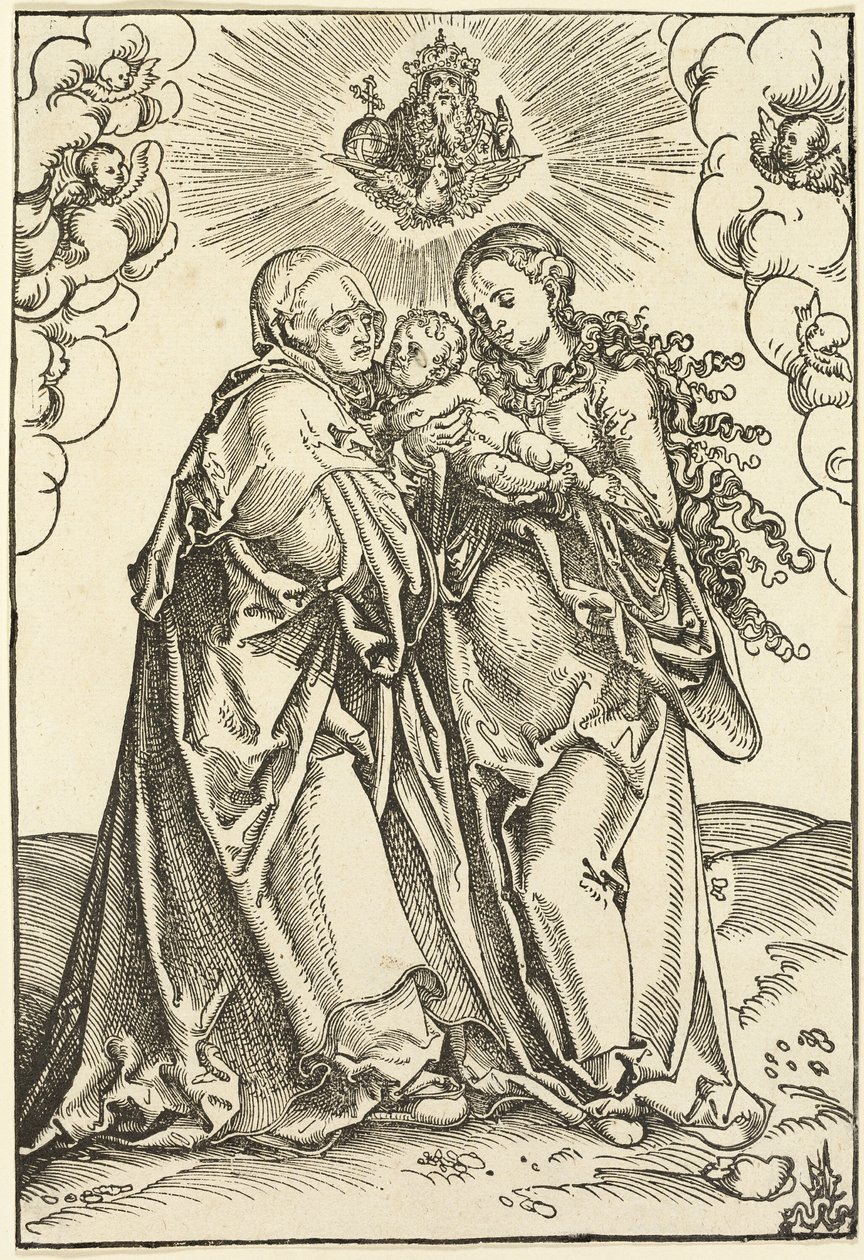 Dziewica z Dzieciątkiem i św. Anna autorstwa Lucas Cranach the Elder