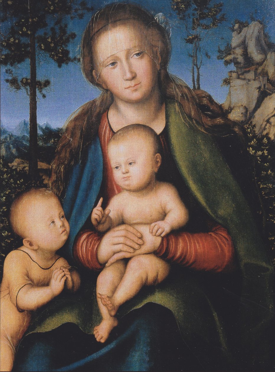 Dziewica z Dzieciątkiem i Dzieciątkiem św. Jana autorstwa Lucas Cranach the Elder