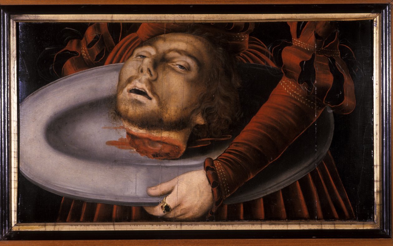 Głowa Jana Chrzciciela (olej na drewnie sosnowym) autorstwa Lucas Cranach the Elder