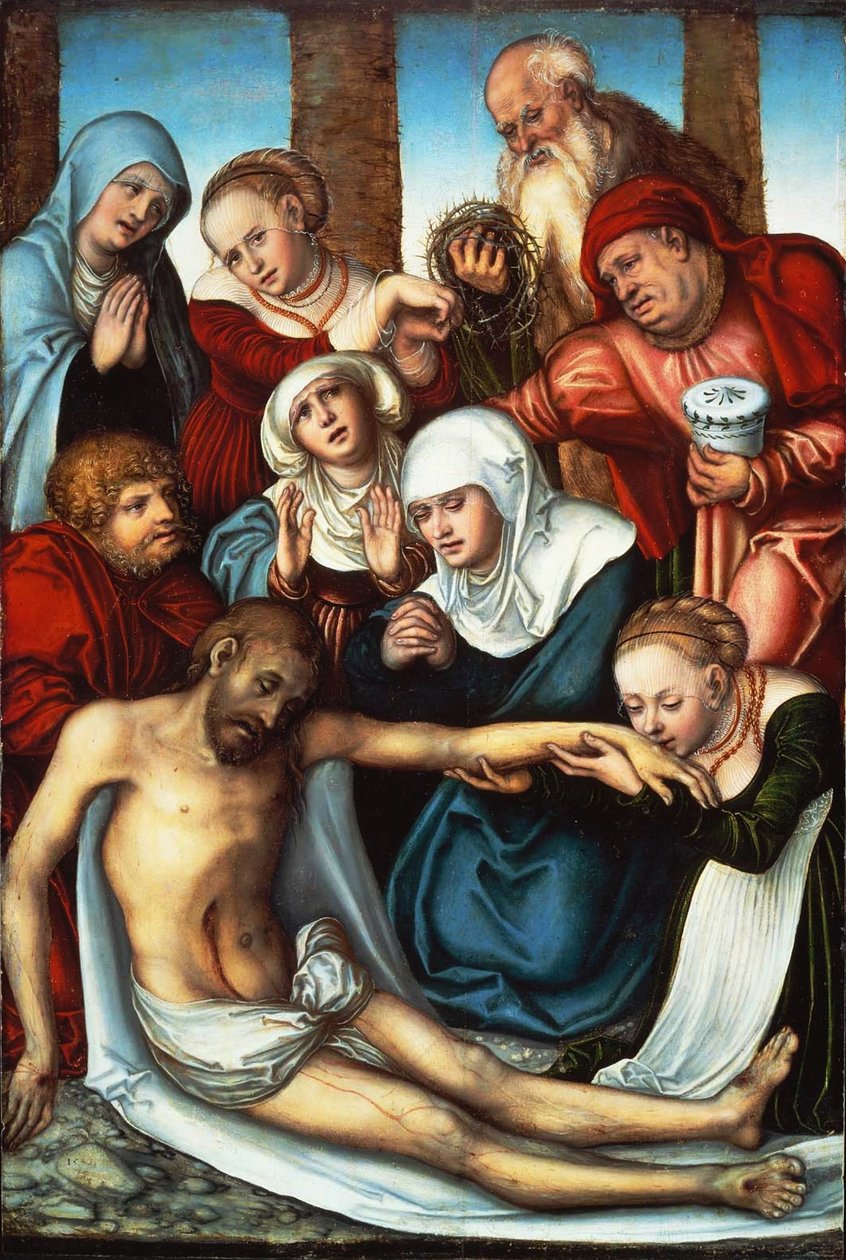 Lament nad martwym Chrystusem autorstwa Lucas Cranach the Elder
