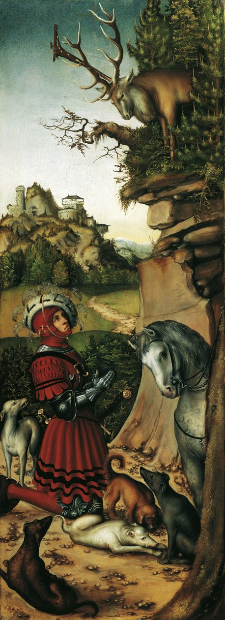 Wizja świętego Eustachego autorstwa Lucas Cranach the Elder