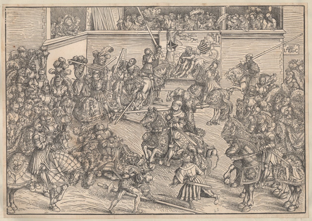 Turniej, 1509 autorstwa Lucas Cranach the Elder