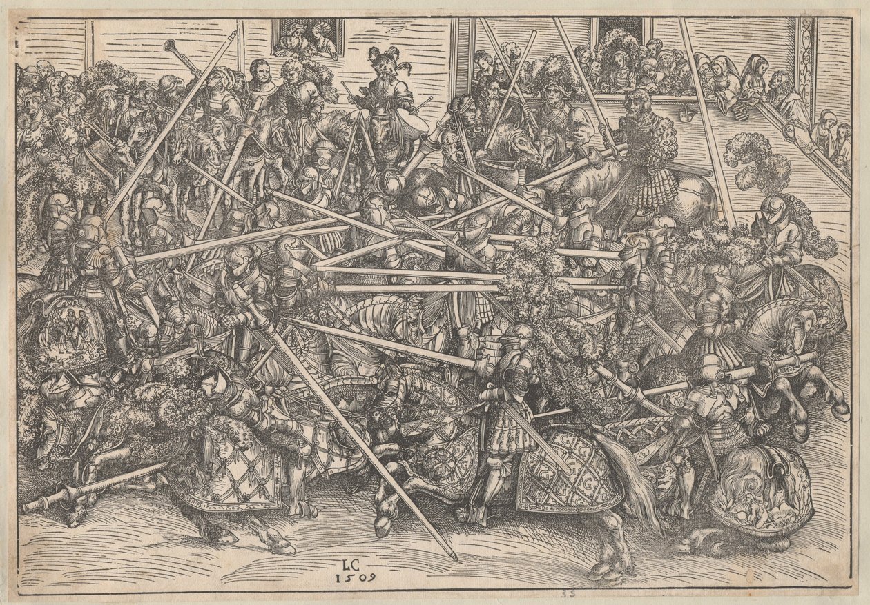 Turniej, 1509 autorstwa Lucas Cranach the Elder