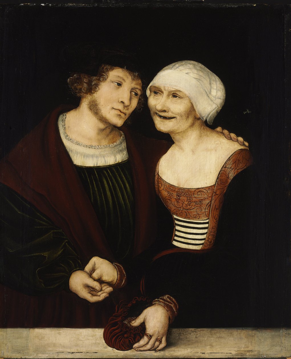 Młody mężczyzna i stara kobieta autorstwa Lucas Cranach the Elder