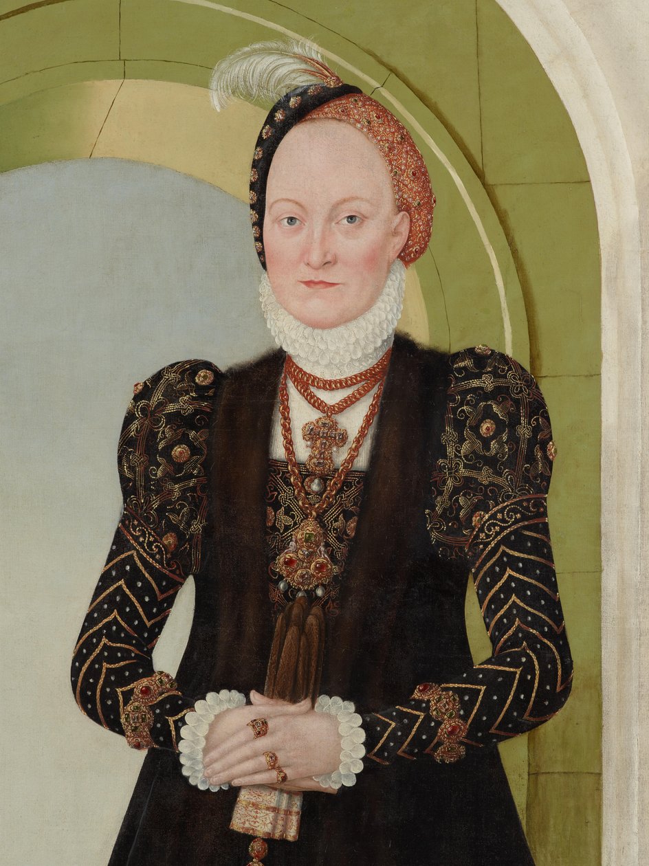 Anna Duńska, księżna Saksonii autorstwa Lucas Cranach the Younger