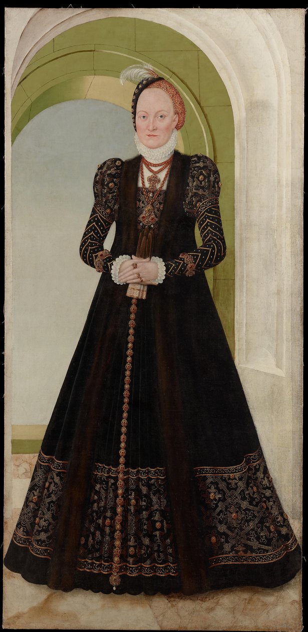 Anna Duńska, księżna Saksonii autorstwa Lucas Cranach the Younger