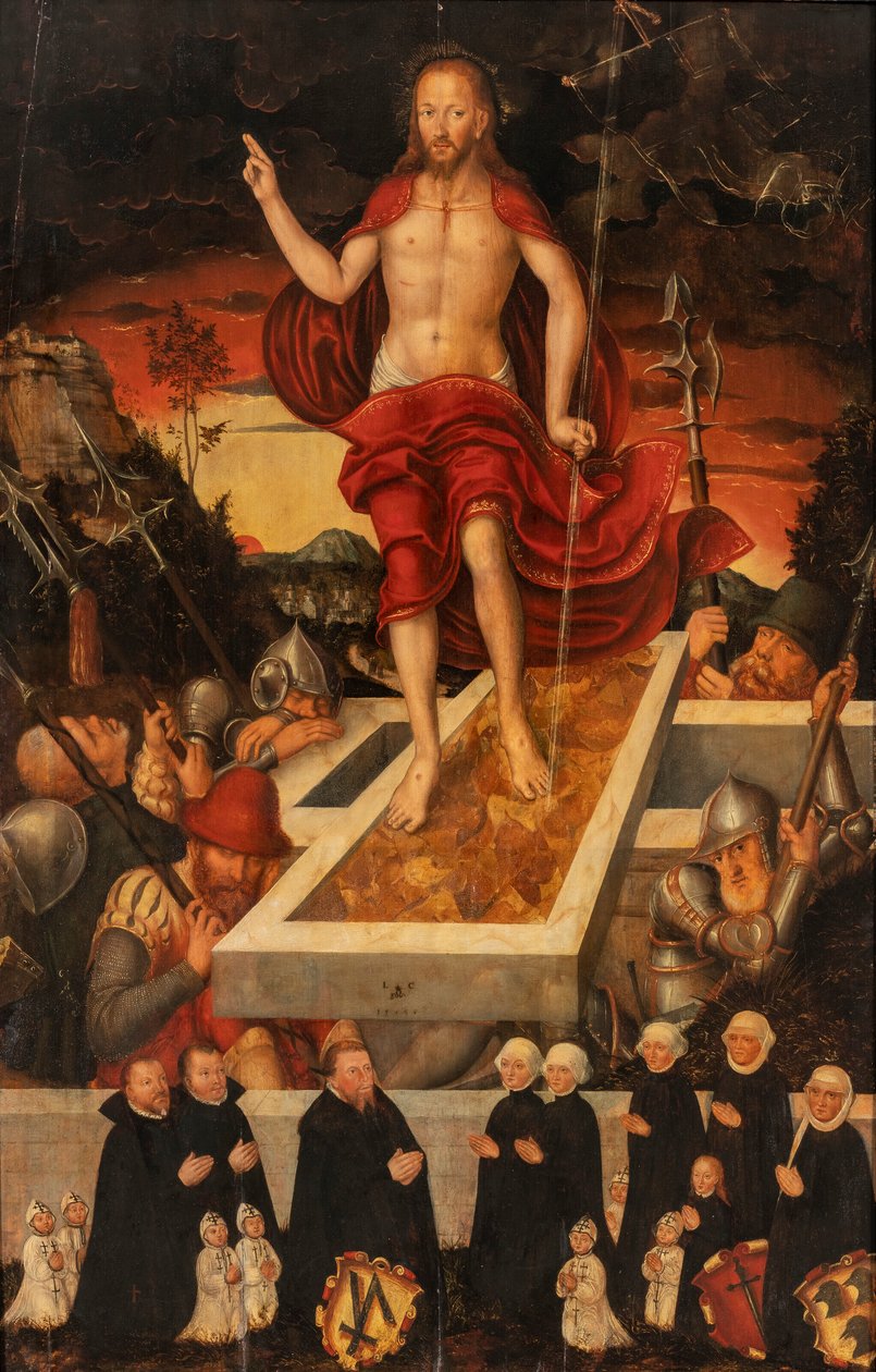 Niemiecki: Auferstehung Christi Zmartwychwstanie Chrystusa autorstwa Lucas Cranach the Younger