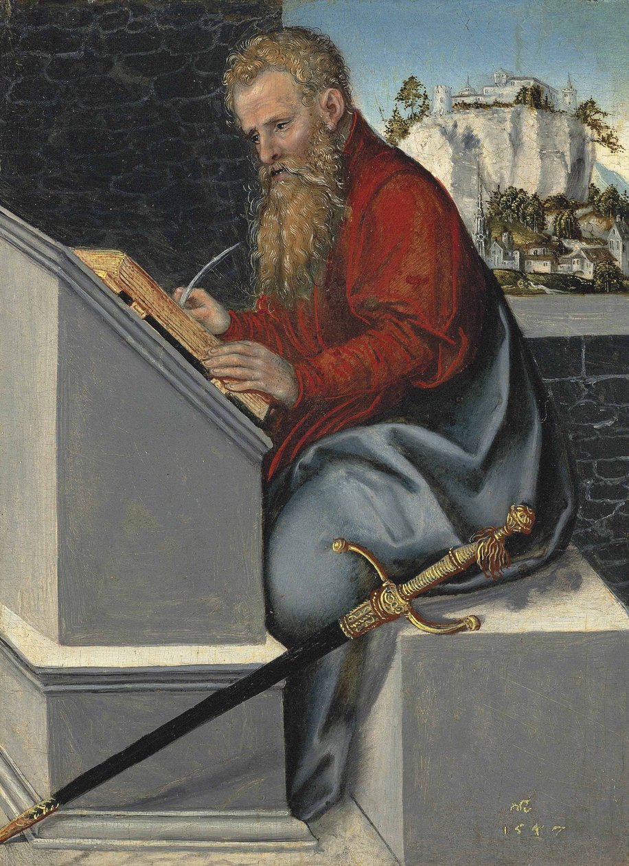 Der heilige Paul Święty Paweł w swoim gabinecie autorstwa Lucas Cranach the Younger