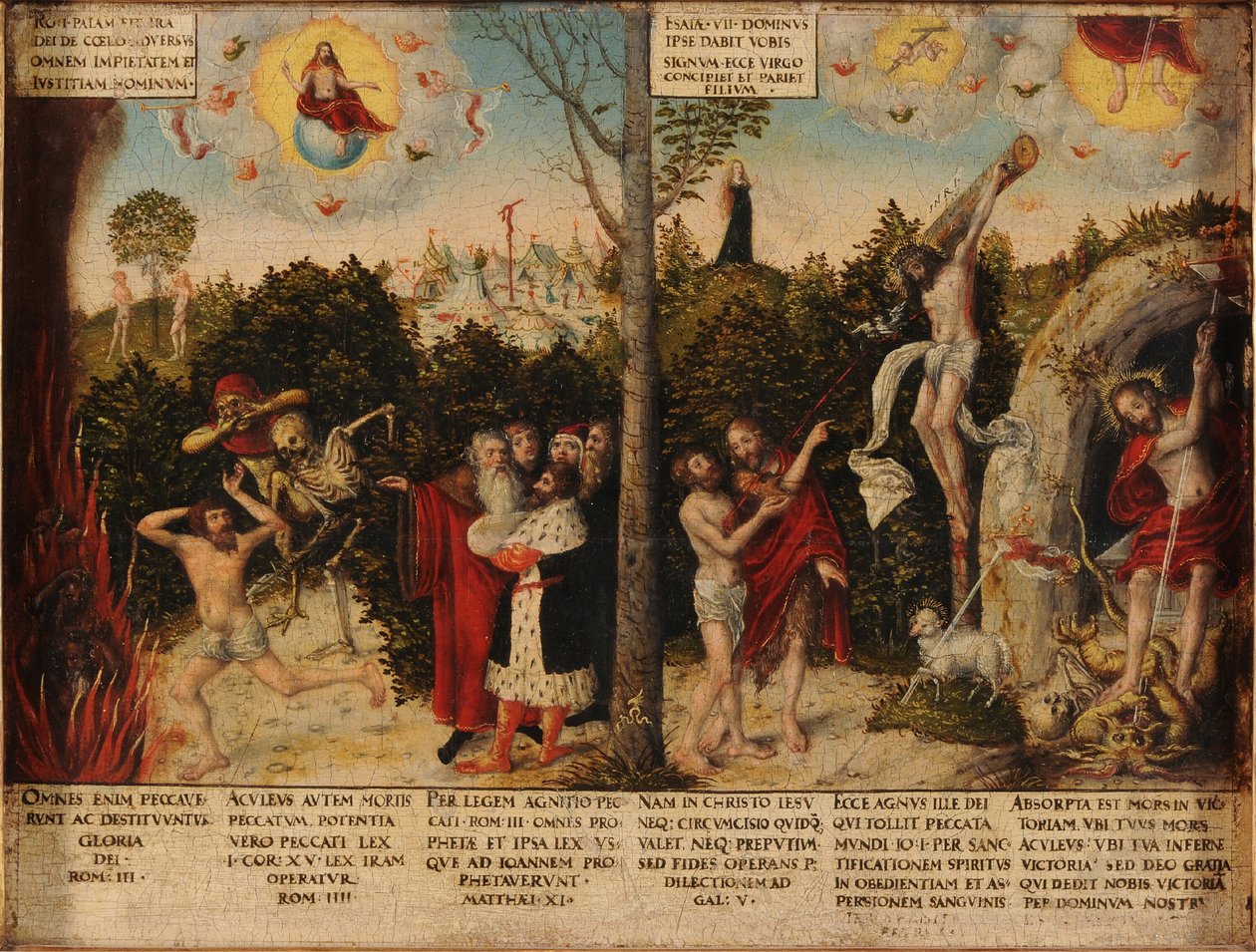 Prawo i łaska autorstwa Lucas Cranach the Younger