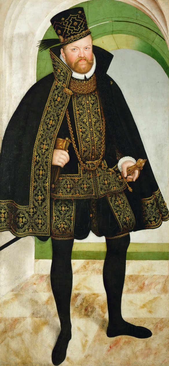 Portret Augusta, elektora saskiego 1526-1586, ok. 1930 r. 1570 autorstwa Lucas Cranach the Younger