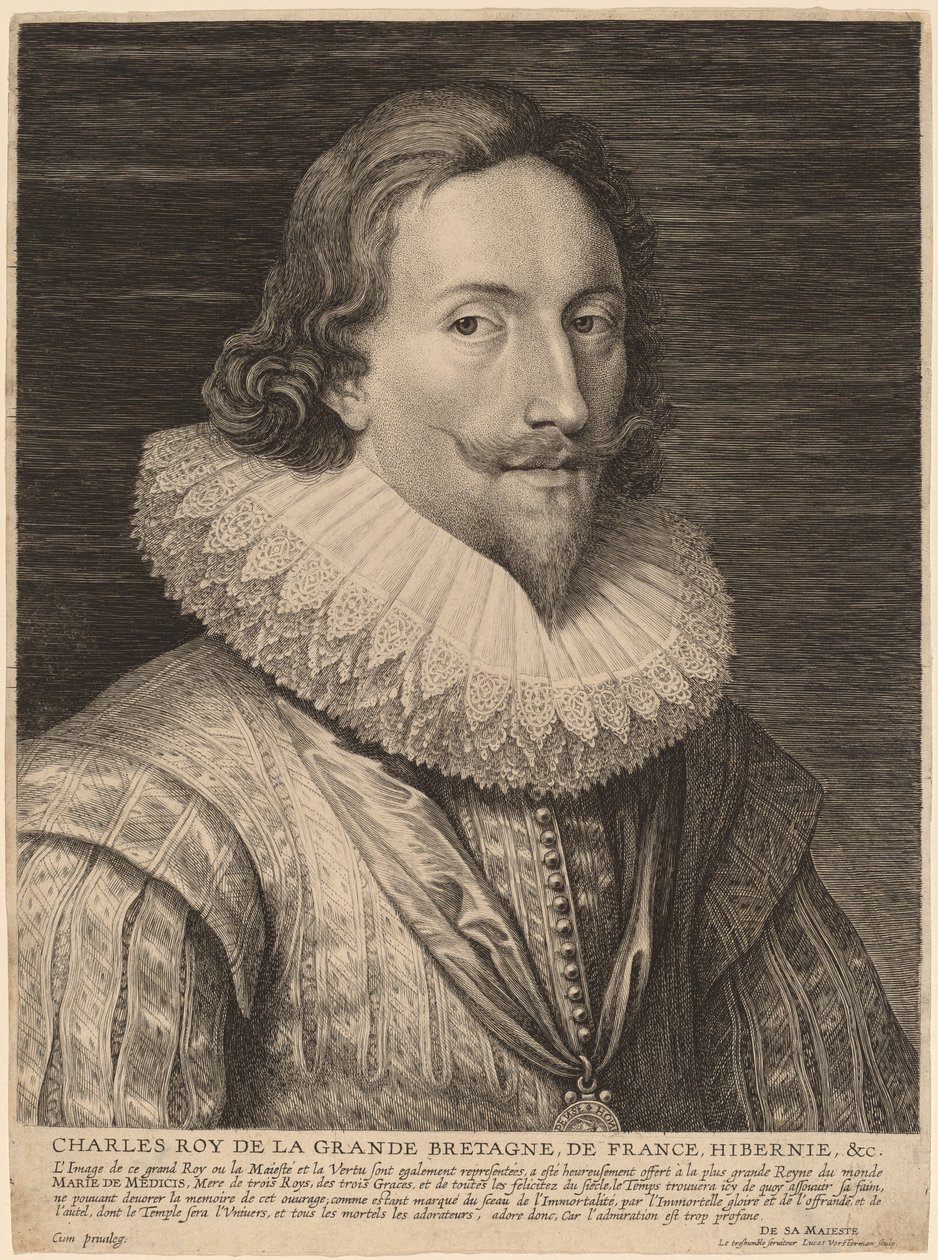 Karol I, król Anglii autorstwa Lucas Emil Vorsterman after Sir Anthony van Dyck