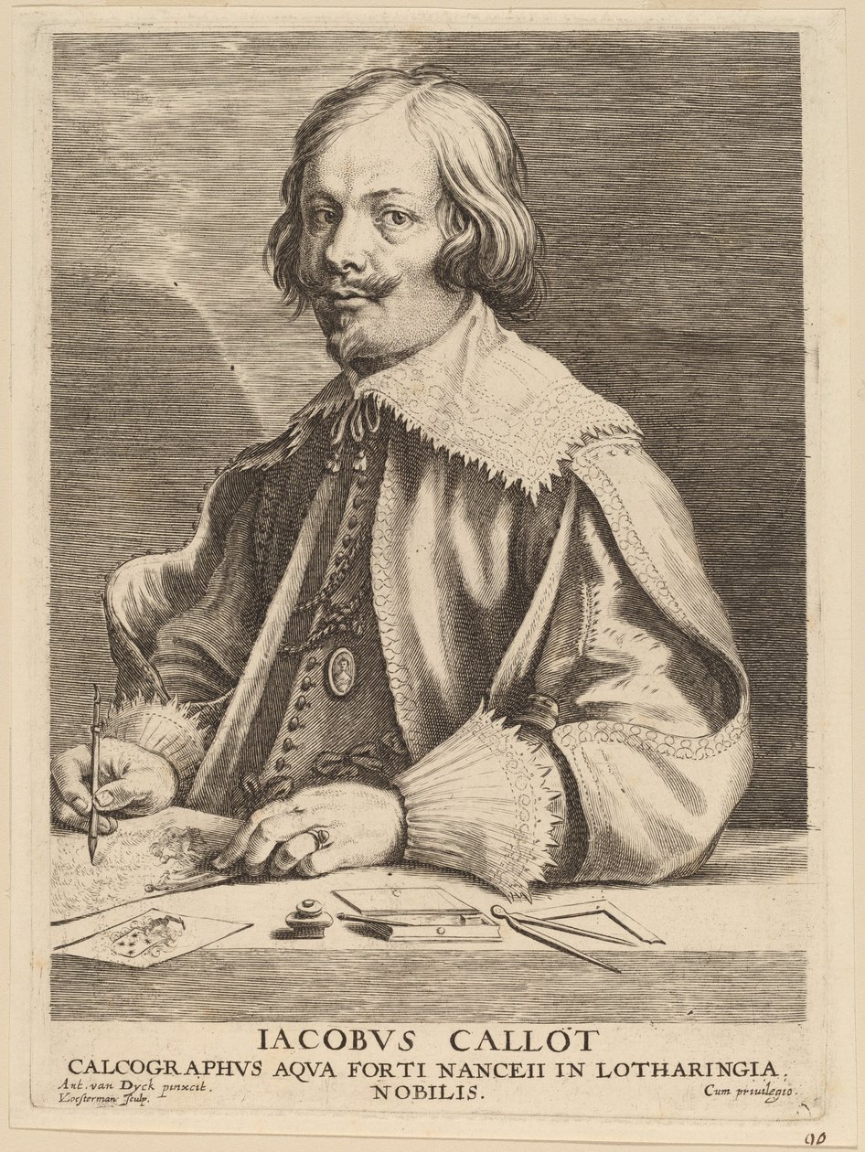Jacques Callot autorstwa Lucas Emil Vorsterman after Sir Anthony van Dyck