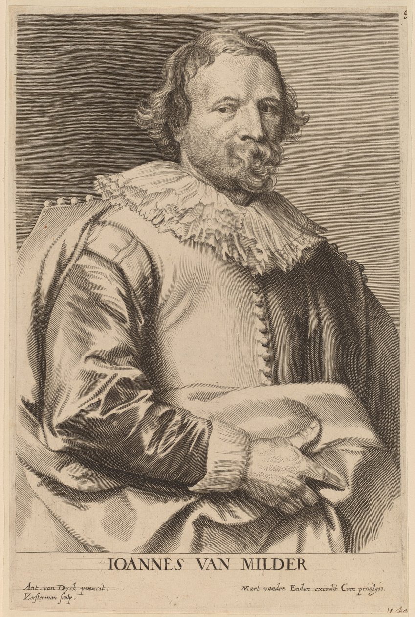 Jan van Mildert autorstwa Lucas Emil Vorsterman after Sir Anthony van Dyck