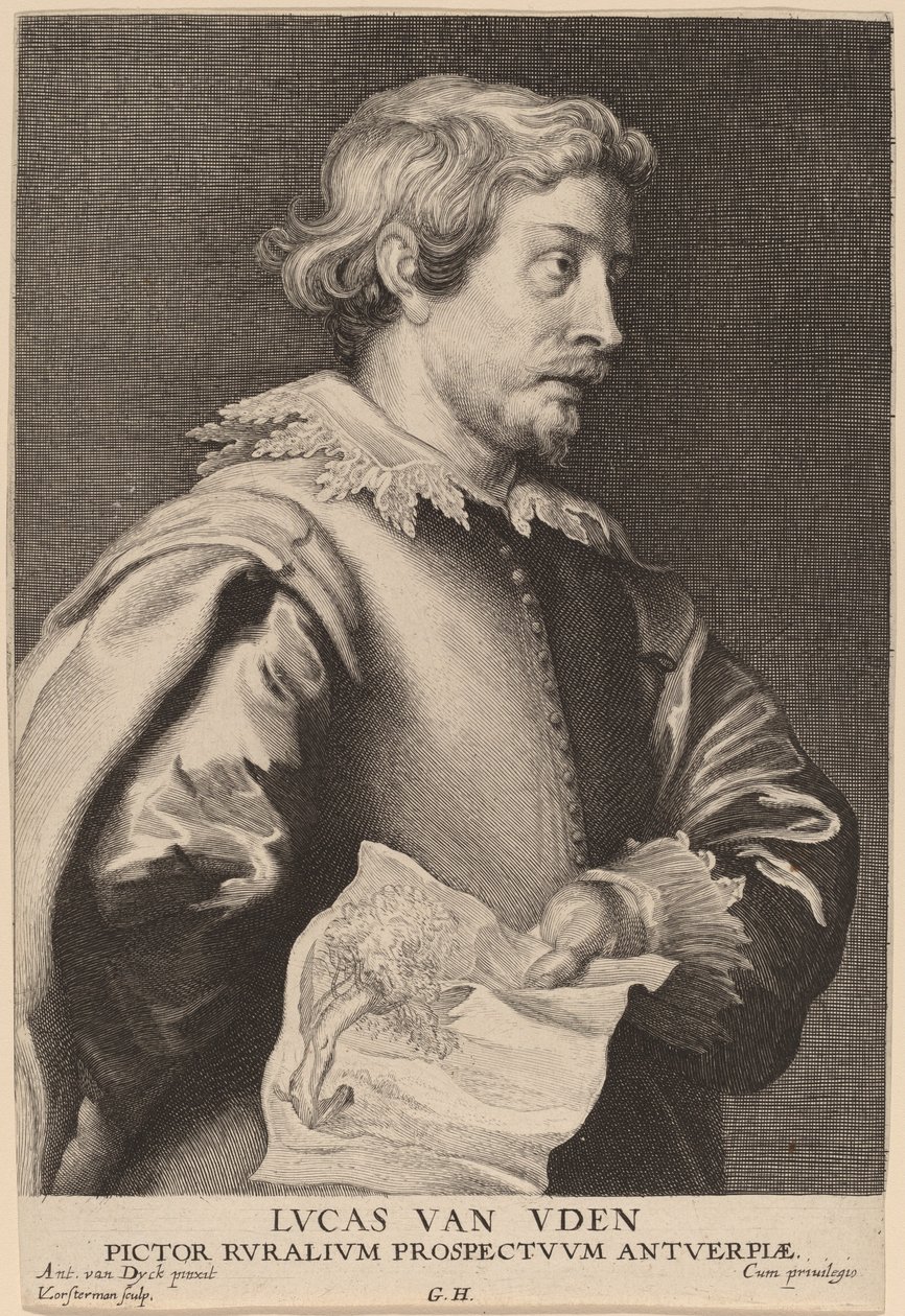 Lucas van Uden autorstwa Lucas Emil Vorsterman after Sir Anthony van Dyck