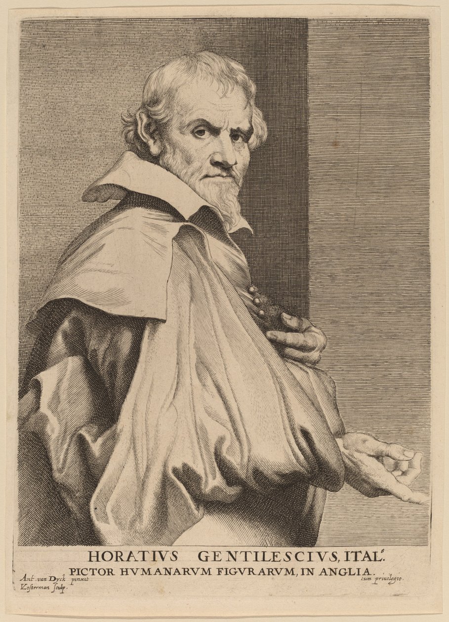 Orazio Gentileschi autorstwa Lucas Emil Vorsterman after Sir Anthony van Dyck