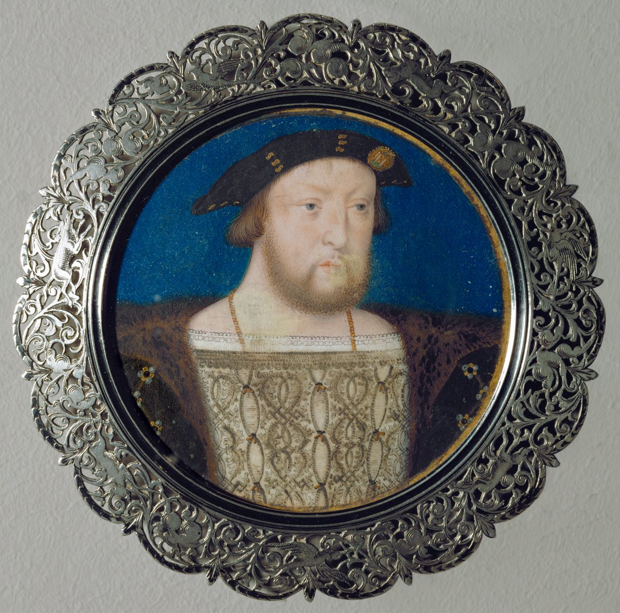 Henryk VIII, król Anglii Miniatura na pergaminie, ... autorstwa Lucas Horenbout or Hornebault