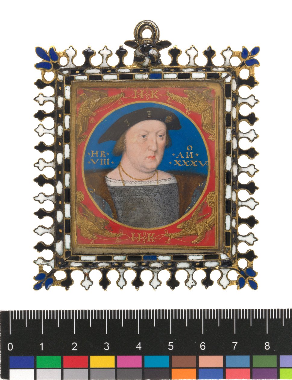 Henryk VIII, ok.1525-27 (kolor ciała na welinie na kartonie) autorstwa Lucas Horenbout or Hornebault