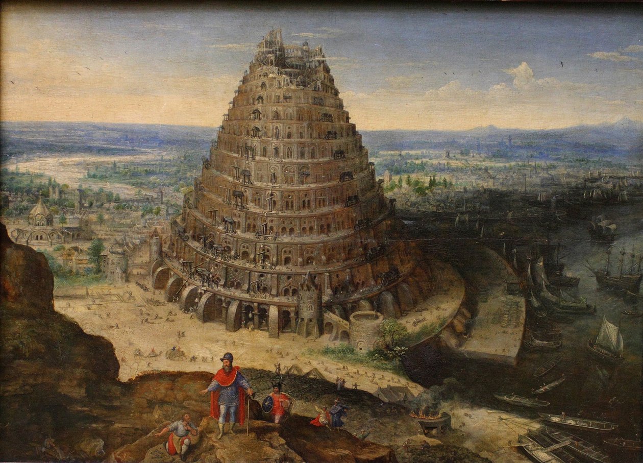 Wieża Babel, 1594 autorstwa Lucas Valckenborch van