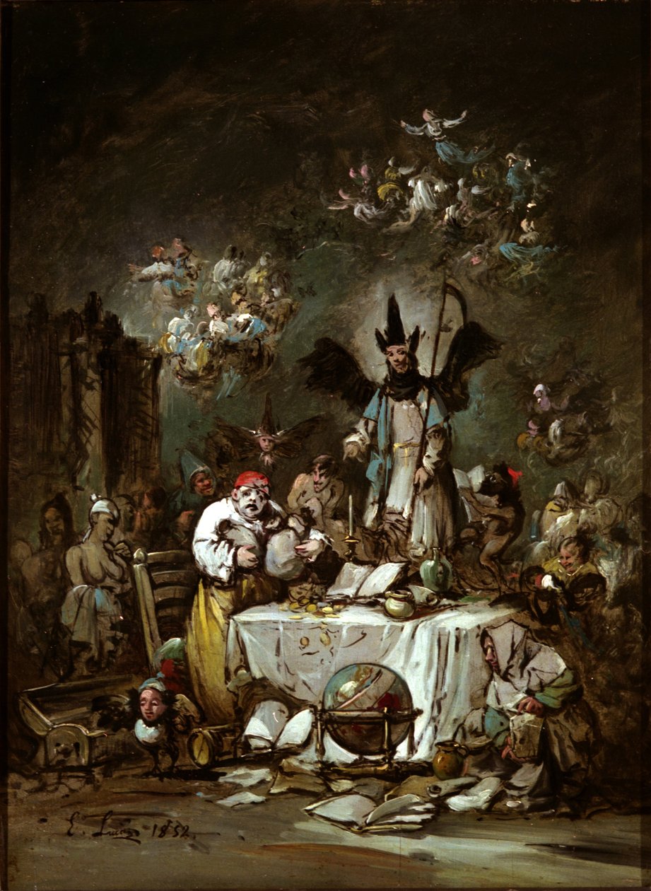 Alegoryczny kaprys. Chciwość autorstwa Eugenio Lucas Velázquez