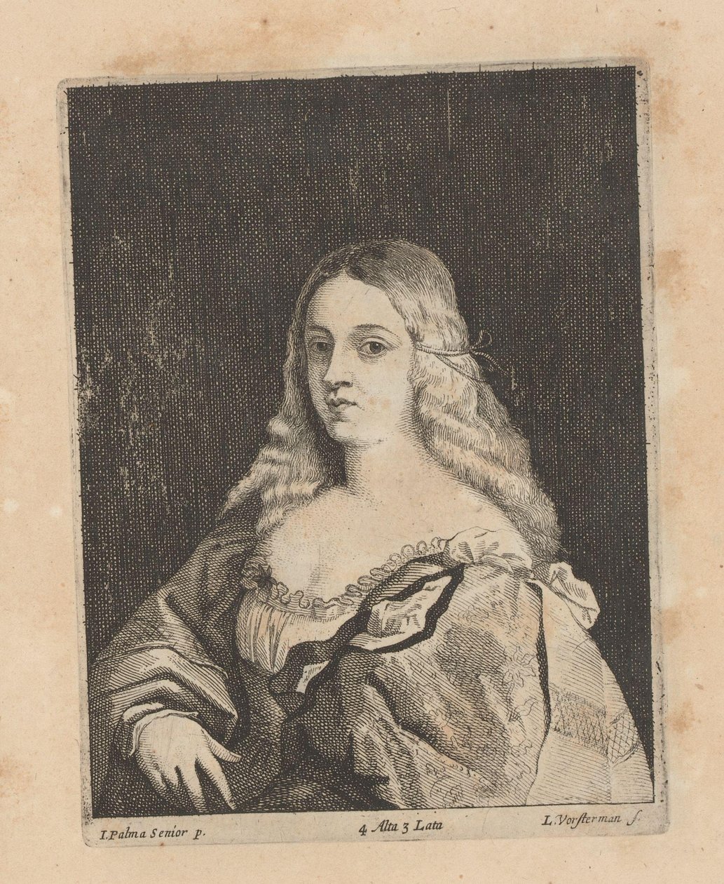 Portret młodej weneckiej kobiety autorstwa Lucas Vorsterman (II)