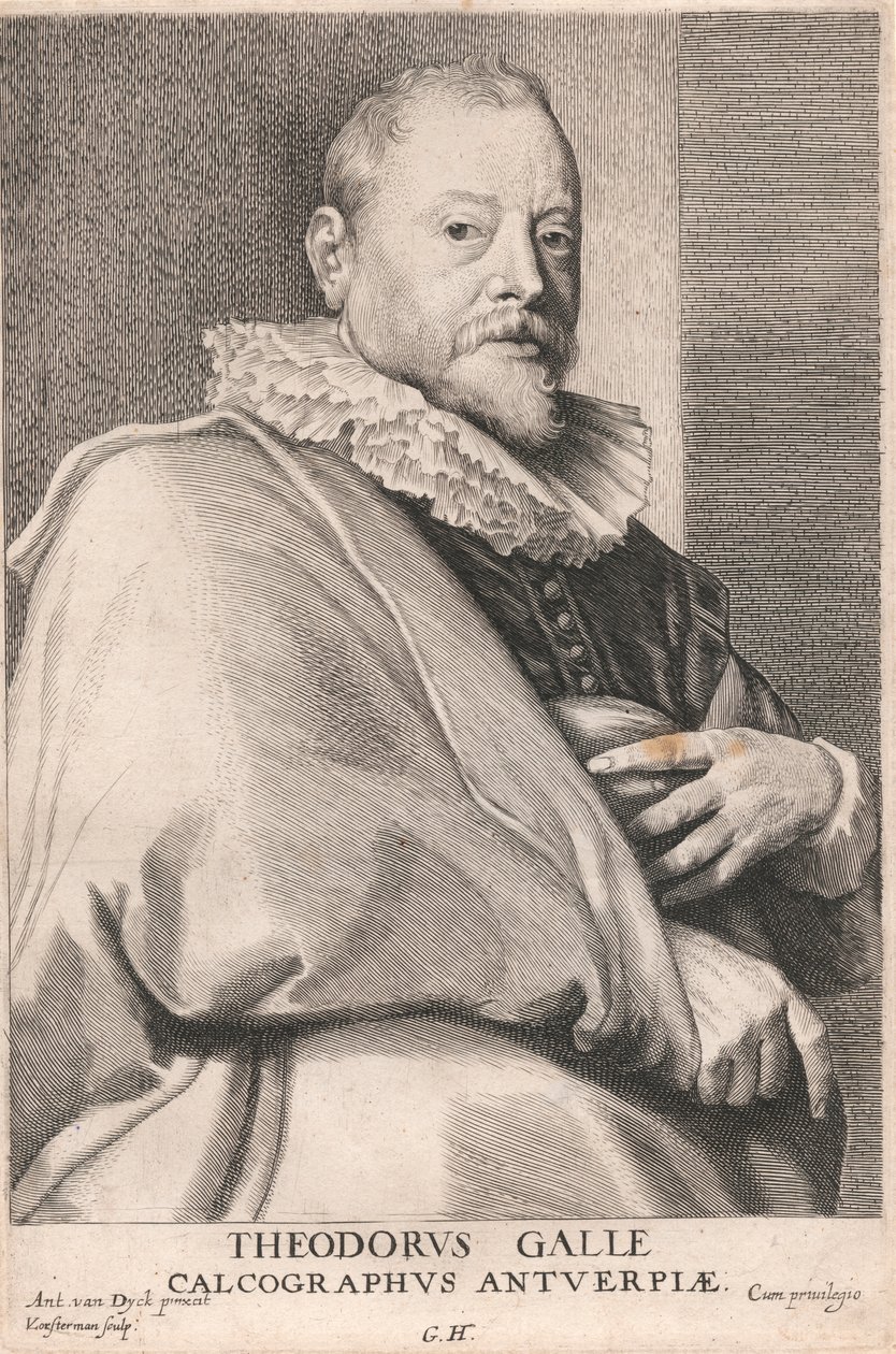 Theodore Galle, rytownik z Antwerpii autorstwa Lucas Vorsterman