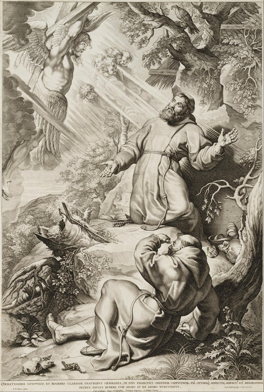 Święty Franciszek otrzymujący stygmaty autorstwa Lucas Vorsterman the Elder