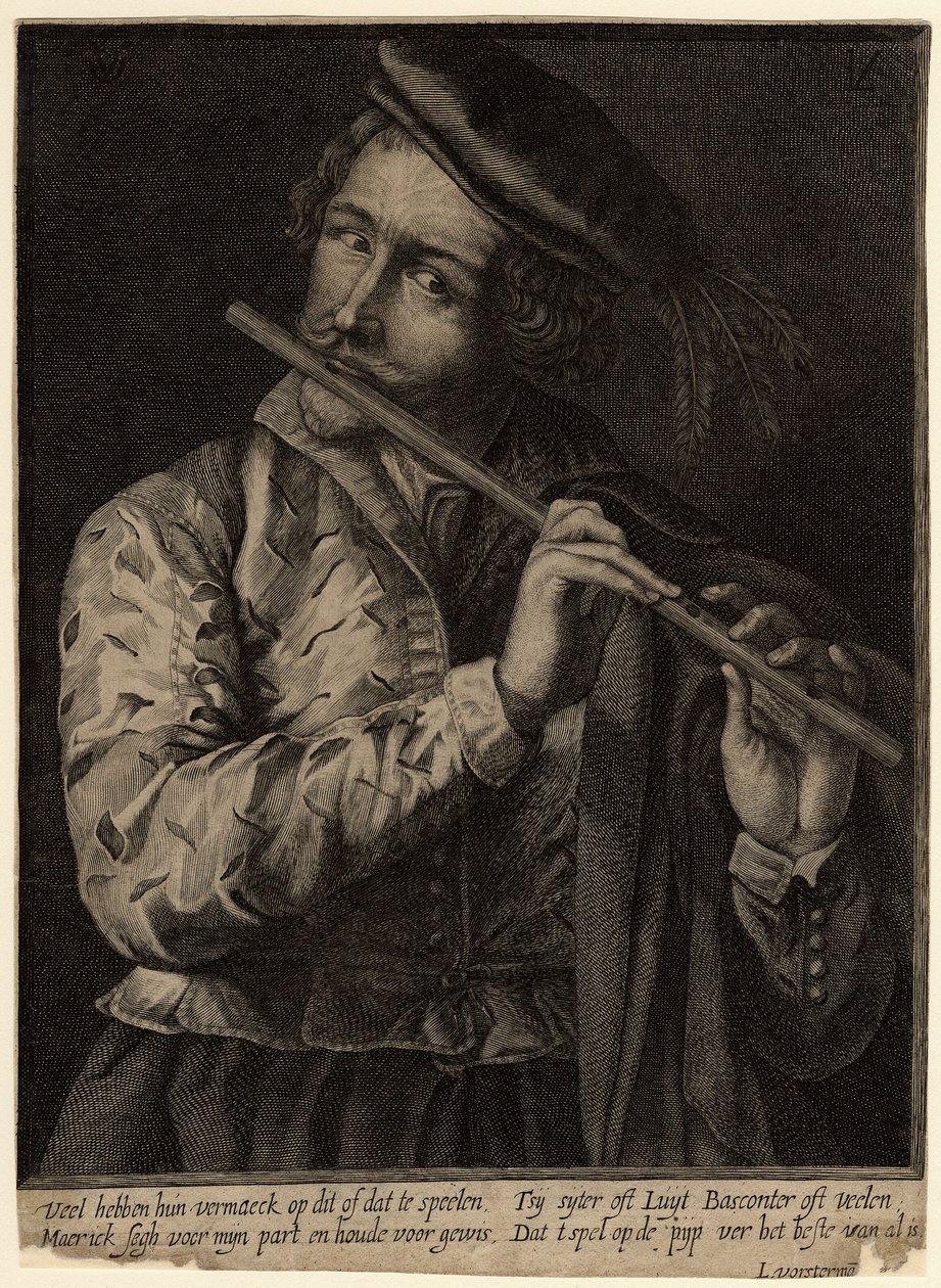 Fletista autorstwa Lucas Vorsterman the Elder