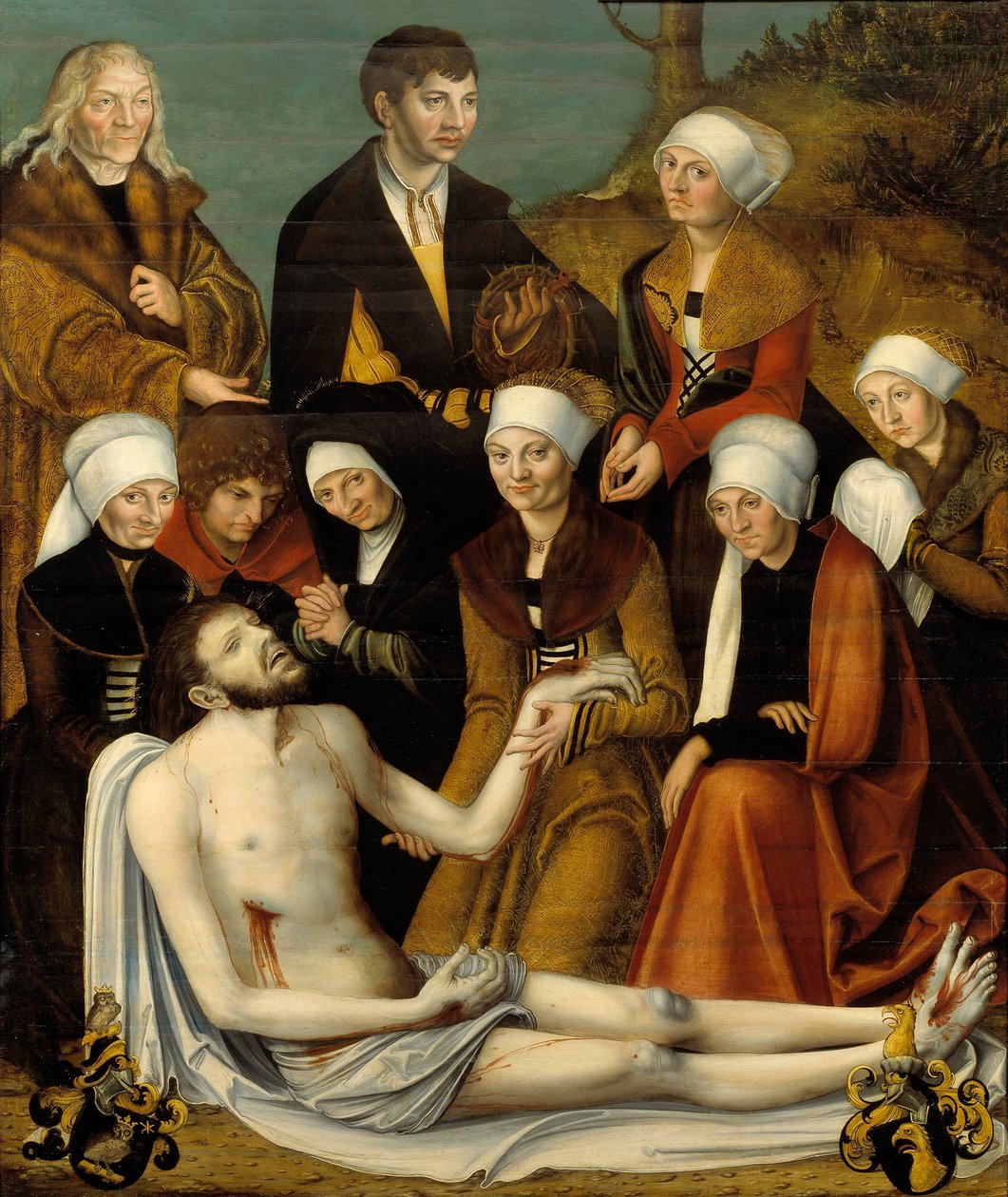 Lamentacja, ok. 1520-50 autorstwa Lucas studio of Cranach