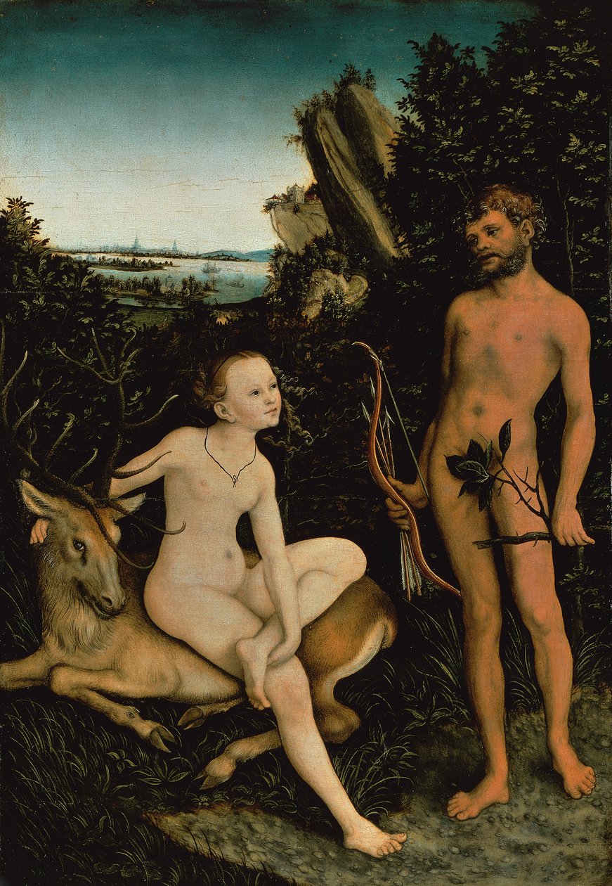 Apollo i Diana autorstwa Lucas the Elder Cranach