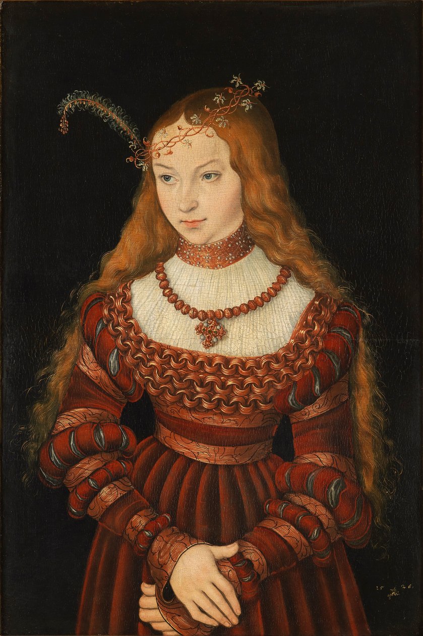 Zaręczynowy portret Sybilli z Kleve autorstwa Lucas the Elder Cranach