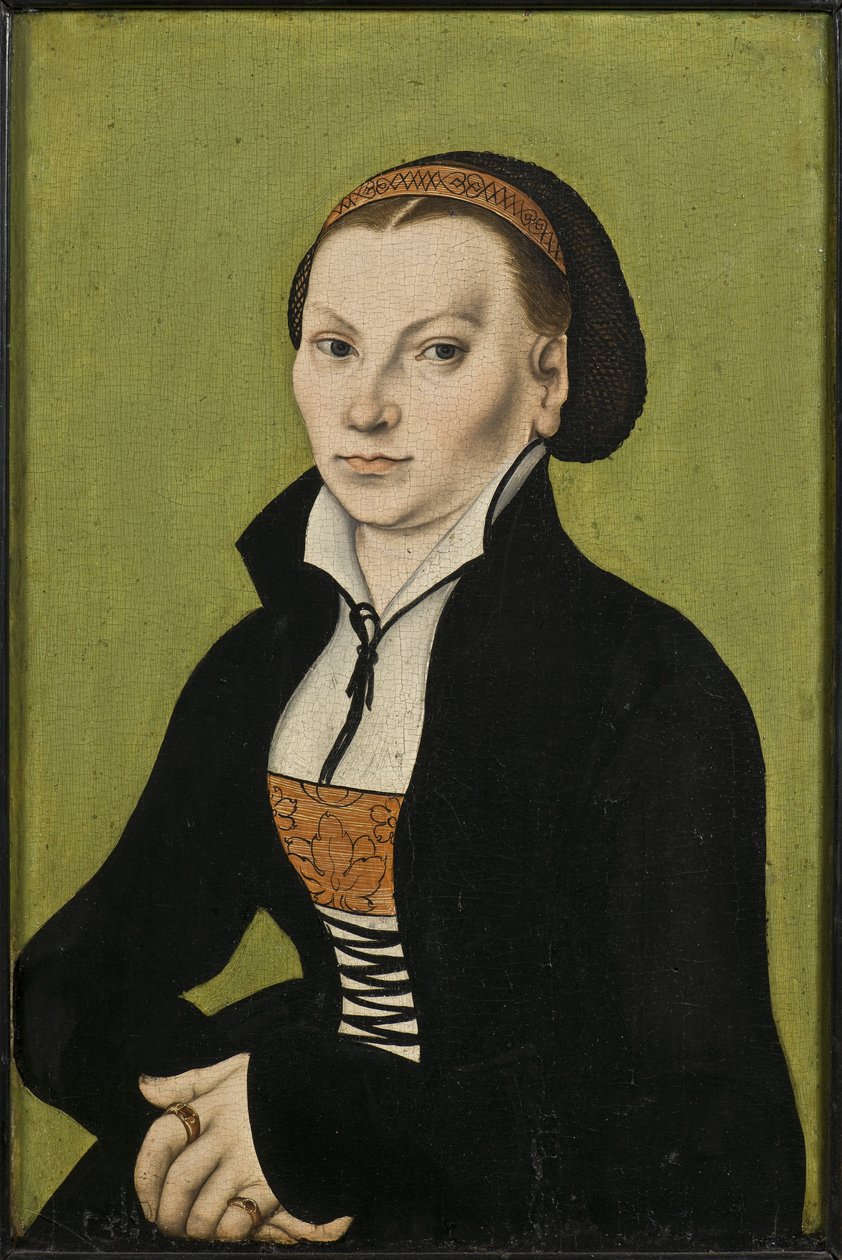 Catherine de Bore, epouse de Martin Luther - Portret Kathariny Luther z domu Katharina von Bora (1499-1552), autorstwa Cranacha, Lucasa Starszego (1472-1553). Olej na drewnie autorstwa Lucas the Elder Cranach
