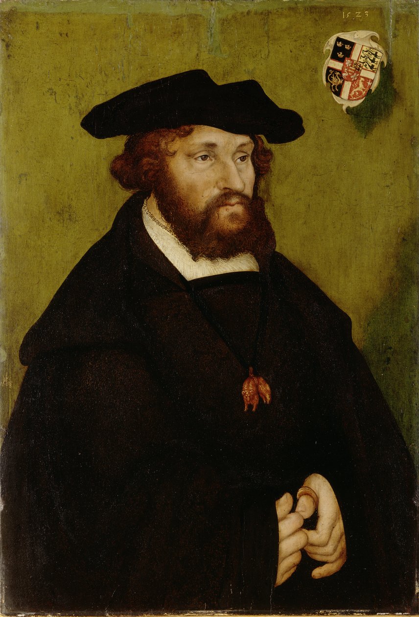 Christian II de Danemark, Norvege et Suede - Portret króla Danii Christiana II (1481-1559), autorstwa Cranacha, Lucasa Starszego (1472-1553). Olej na drewnie autorstwa Lucas the Elder Cranach