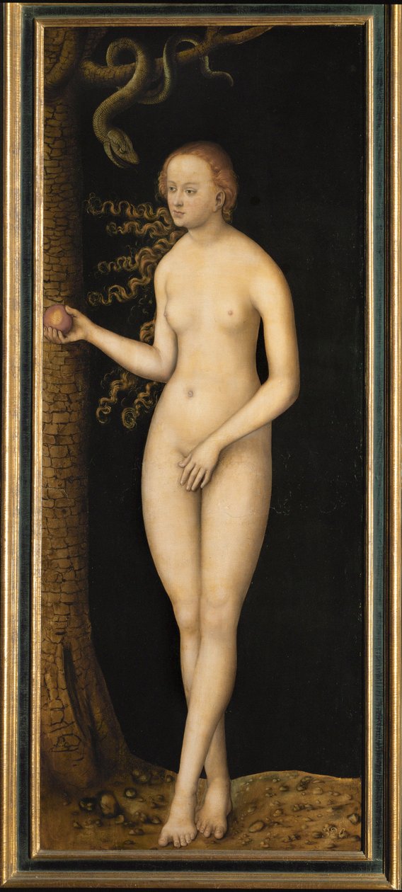 Ewa. Zewnętrzna strona skrzydeł ołtarza ... (olej na drewnie) autorstwa Lucas the Elder Cranach