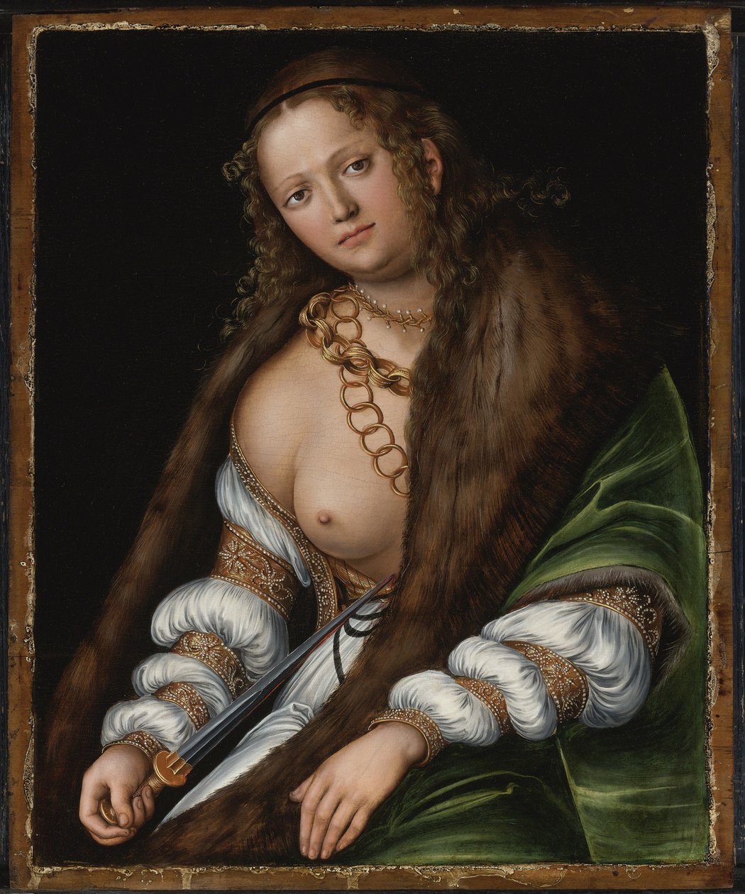 Lucrece - Lucretia par Cranach, Lucas, starszy (1472-1553). Olej na drewnie, format : 60,3x48,9, , Kolekcja prywatna autorstwa Lucas the Elder Cranach