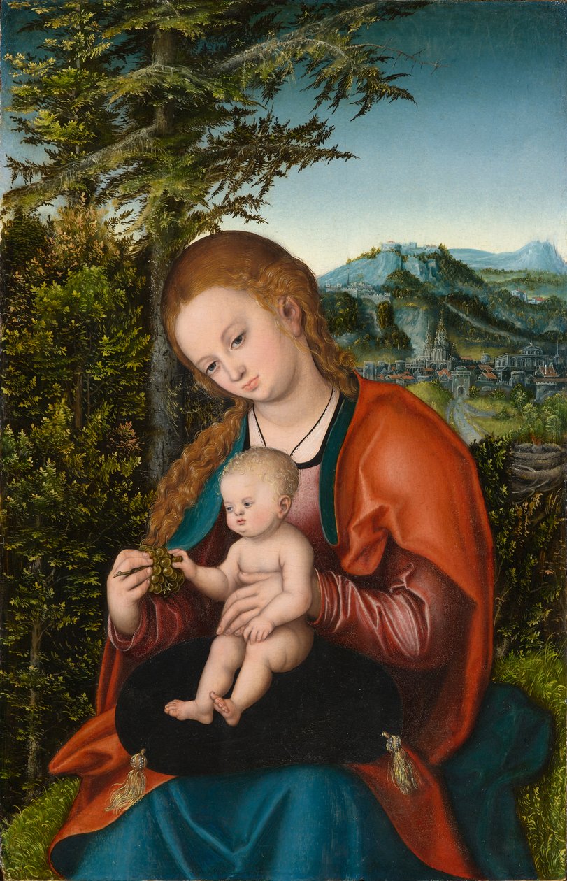 Madonna z Dzieciątkiem w krajobrazie, ok. 1518 (olej na desce) autorstwa Lucas the Elder Cranach