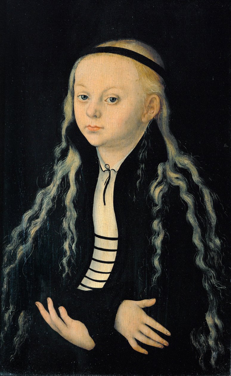 Magdalena Luter, córka reformatora Marcina Lutra ... autorstwa Lucas the Elder Cranach