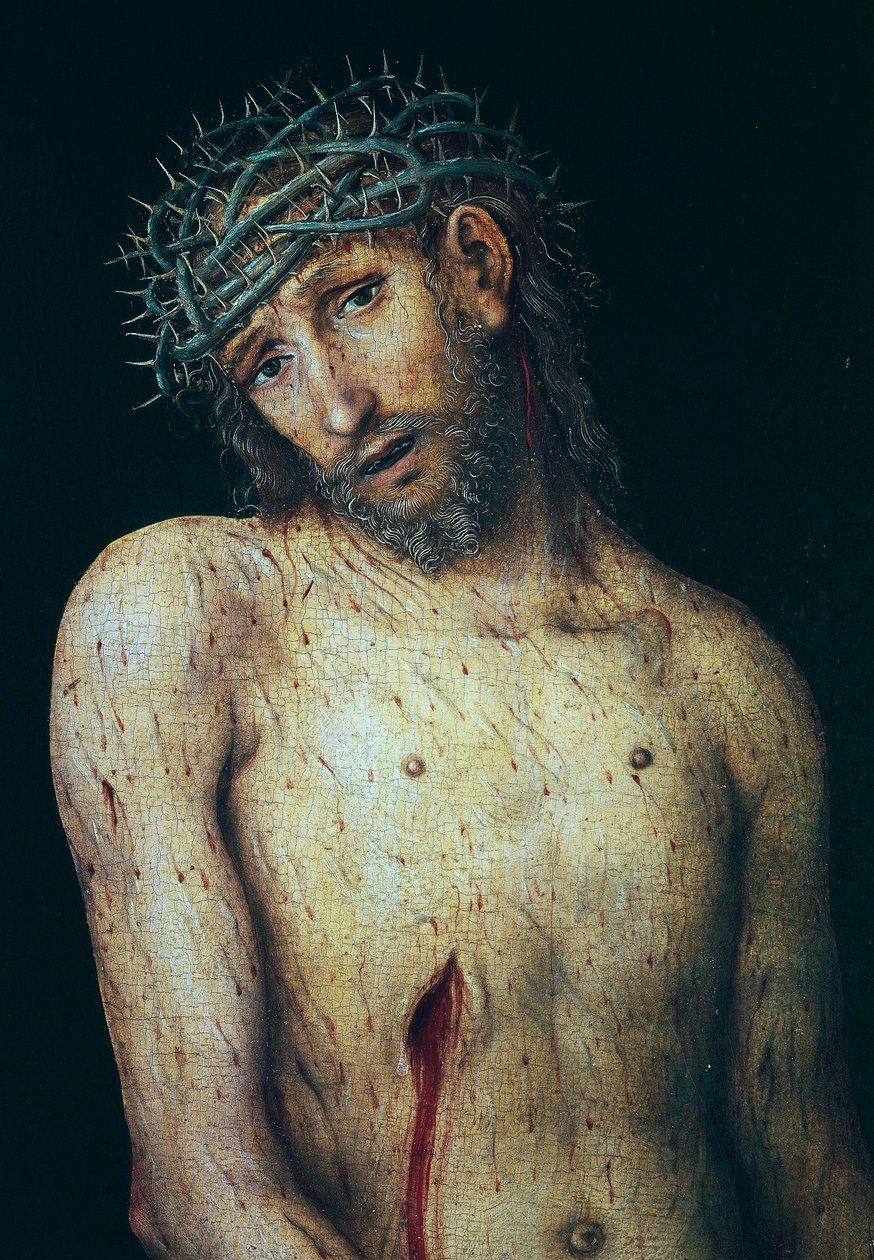 Pieta”, Lucas Cranach Starszy (1472-1553), tempera na desce. Niemcy autorstwa Lucas the Elder Cranach