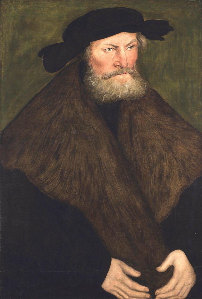 Portret księcia Henryka Pobożnego z Saksonii 1528 (olej na płycie) autorstwa Lucas the Elder Cranach