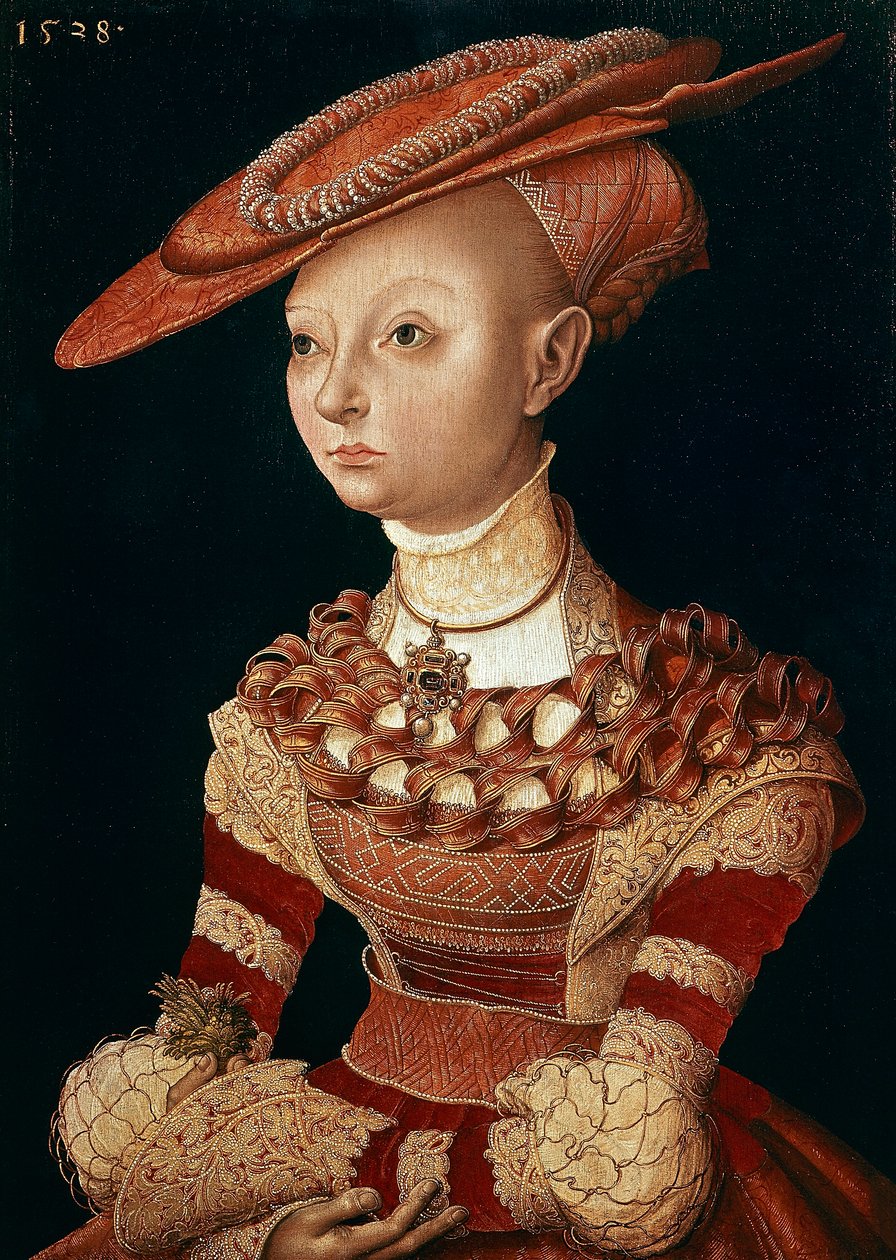Portret damy autorstwa Lucasa Cranacha Starszego (1472-1553) autorstwa Lucas the Elder Cranach