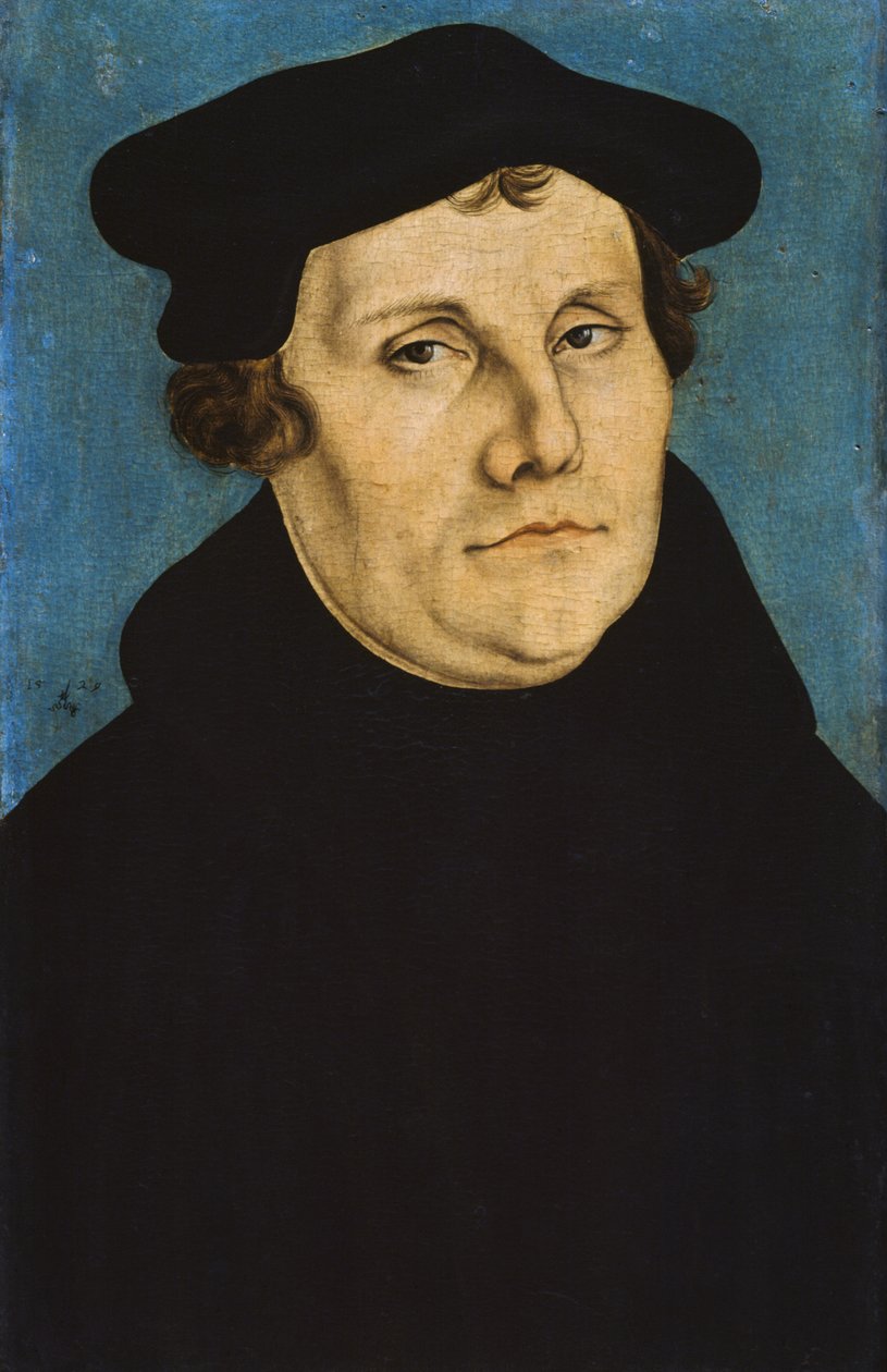 د مارتین لوتر انځور (۱۴۸۳-۱۵۴۶)، د الماني الهیات پولي autorstwa Lucas the Elder Cranach