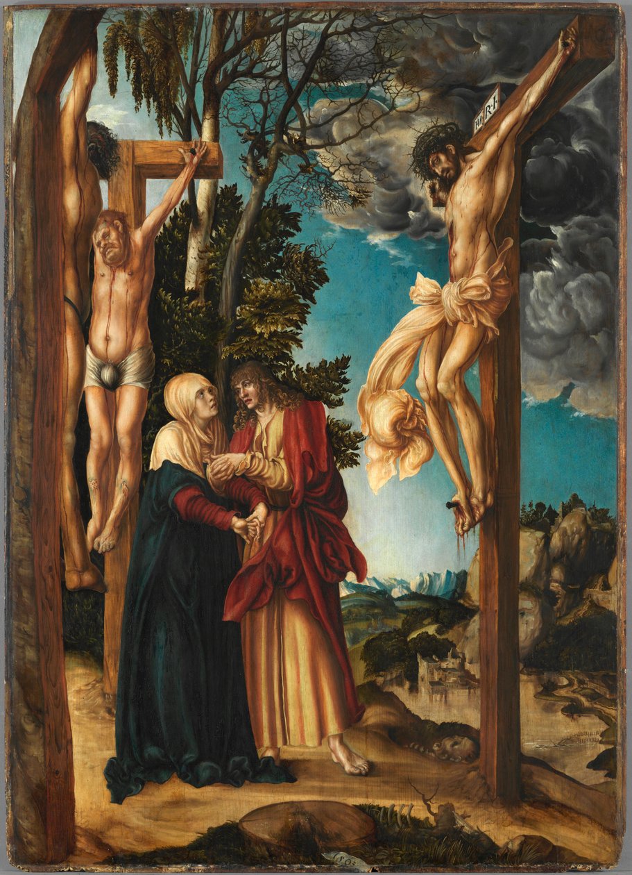 Ukrzyżowanie — Cranach, Lucas Starszy (1472-1553). Olej na drewnie autorstwa Lucas the Elder Cranach