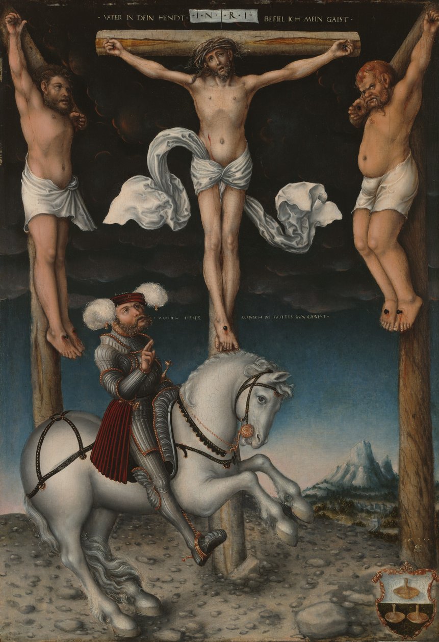 Ukrzyżowanie z nawróconym centurionem autorstwa Lucas the Elder Cranach