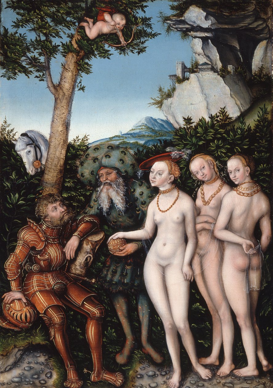 Sąd Paryża autorstwa Lucas the Elder Cranach